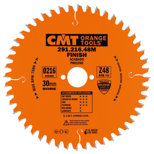 CMT Orange Kreissägeblätter für Querschnitte - D230x2,8 d30 Z36 HW #C29123036M