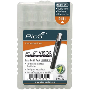 Pica VISOR permanent Ersatzminen-Sets, weiss Chloridfrei - für Markierung auf Edelstahl #991/52