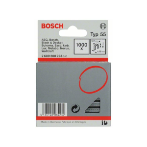 Bosch Schmalrückenklammer Typ 55, 6 x 1,08 x 18 mm, 1000er-Pack #2609200223