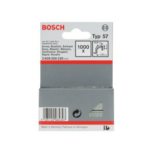 Bosch Flachdrahtklammer Typ 57, 10,6 x 1,25 x 8 mm, 1000er-Pack #2609200230