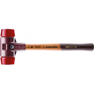 Halder SIMPLEX-Schonhammer, mit Stahlgussgehäuse und hochwertigen Holzstiel D=60 mm # 3006.060