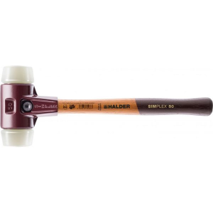 Halder SIMPLEX-Schonhammer, mit Stahlgussgehäuse und hochwertigen Holzstiel D=50 mm # 3008.050