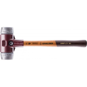 Halder SIMPLEX-Schonhammer, mit Stahlgussgehäuse und hochwertigen Holzstiel D=50 mm # 3009.050