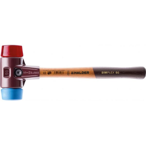 Halder SIMPLEX-Schonhammer, mit Stahlgussgehäuse und hochwertigen Holzstiel D=30 mm # 3016.030