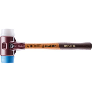 Halder SIMPLEX-Schonhammer, mit Stahlgussgehäuse und hochwertigen Holzstiel D=50 mm # 3017.050