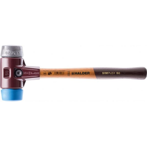 Halder SIMPLEX-Schonhammer, mit Stahlgussgehäuse und hochwertigen Holzstiel D=50 mm # 3019.050