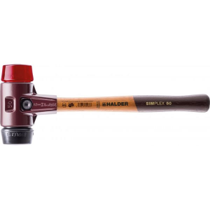 Halder SIMPLEX-Schonhammer, mit Stahlgussgehäuse und hochwertigen Holzstiel D=40 mm # 3026.040