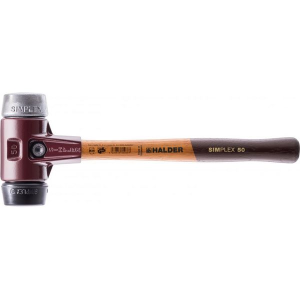 Halder SIMPLEX-Schonhammer, mit Stahlgussgehäuse und hochwertigen Holzstiel D=50 mm # 3029.050