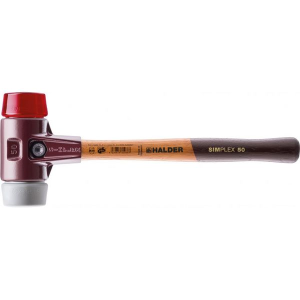 Halder SIMPLEX-Schonhammer, mit Stahlgussgehäuse und hochwertigen Holzstiel D=50 mm # 3036.050