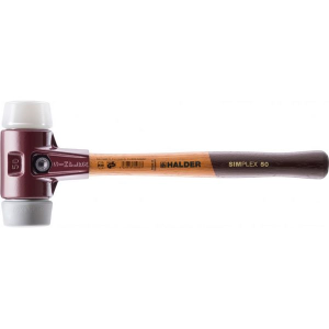 Halder SIMPLEX-Schonhammer, mit Stahlgussgehäuse und hochwertigen Holzstiel D=50 mm # 3037.050