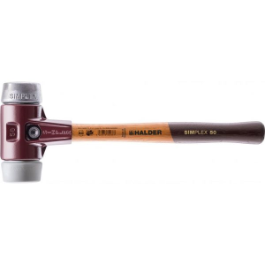 Halder SIMPLEX-Schonhammer, mit Stahlgussgehäuse und hochwertigen Holzstiel D=50 mm # 3039.050