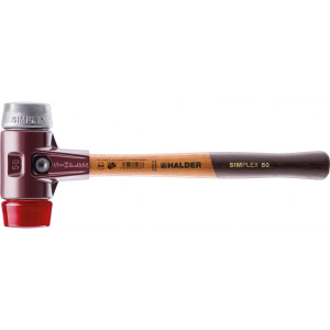 Halder SIMPLEX-Schonhammer, mit Stahlgussgehäuse und hochwertigen Holzstiel D=50 mm # 3069.050