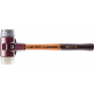 Halder SIMPLEX-Schonhammer, mit Stahlgussgehäuse und hochwertigen Holzstiel D=50 mm # 3089.050