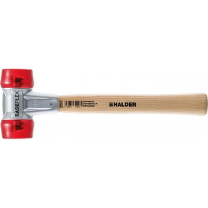 Halder BASEPLEX-Schonhammer, mit Zinkdruckguss-Gehäuse und Holzstiel D=40 mm # 3906.040