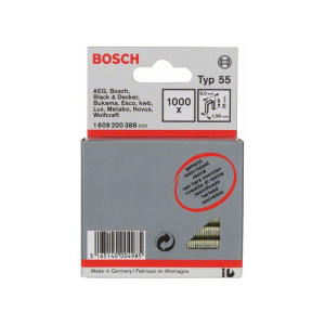 Bosch Schmalrückenklammer Typ 55, geharzt 6 x 1,08 x 26 mm, 1000er-Pack #1609200388