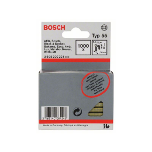 Bosch Schmalrückenklammer Typ 55, geharzt 6 x 1,08 x 30 mm, 1000er-Pack #2609200224