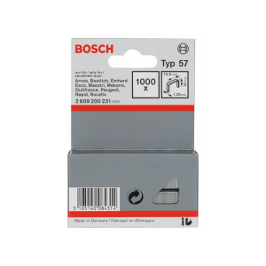 Bosch Flachdrahtklammer Typ 57, 10,6 x 1,25 x 10 mm, 1000er-Pack #2609200231