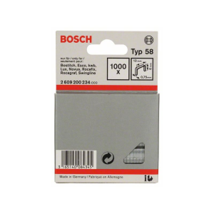 Bosch Feindrahtklammer Typ 58, 13 x 0,75 x 6 mm, 1000er-Pack #2609200234