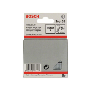 Bosch Feindrahtklammer Typ 58, 13 x 0,75 x 10 mm, 1000er-Pack #2609200236