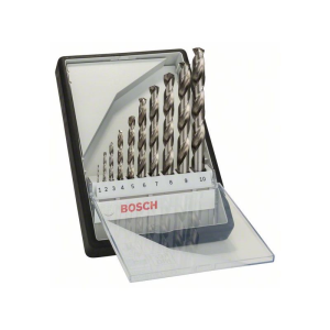 Bosch 10-tlg. Metallbohrer-Set, Robust Line, HSS-G, 135°, 1–10 mm #2607010535