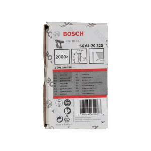 Bosch Senkkopf-Stift SK64 20G, 32 mm verzinkt, 2000 Stk. #2608200528