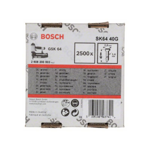 Bosch Senkkopf-Stift SK64 40G, 1,6 mm, 40 mm, verzinkt, 2500er-Pack #2608200503