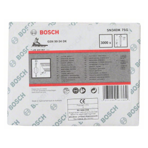 Bosch D-Kopf Streifennagel SN34DK 75G, 2,8 mm, 75 mm, verzinkt, glatt, 3000er-Pack #2608200007