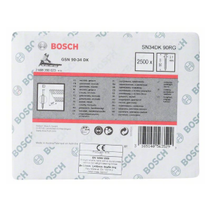 Bosch D-Kopf Streifennagel SN34DK 90RG, 3,1 mm, 90 mm, verzinkt, gerillt, 2500er-Pack #2608200023