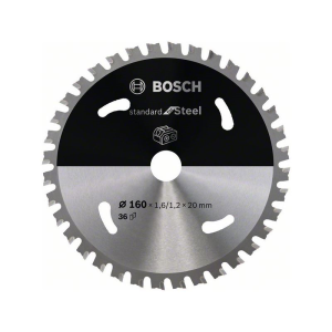 Bosch Akku-Kreissägeblatt Standard for Steel, 160 x 1,6/1,2 x 20, 36 Zähne #2608837749