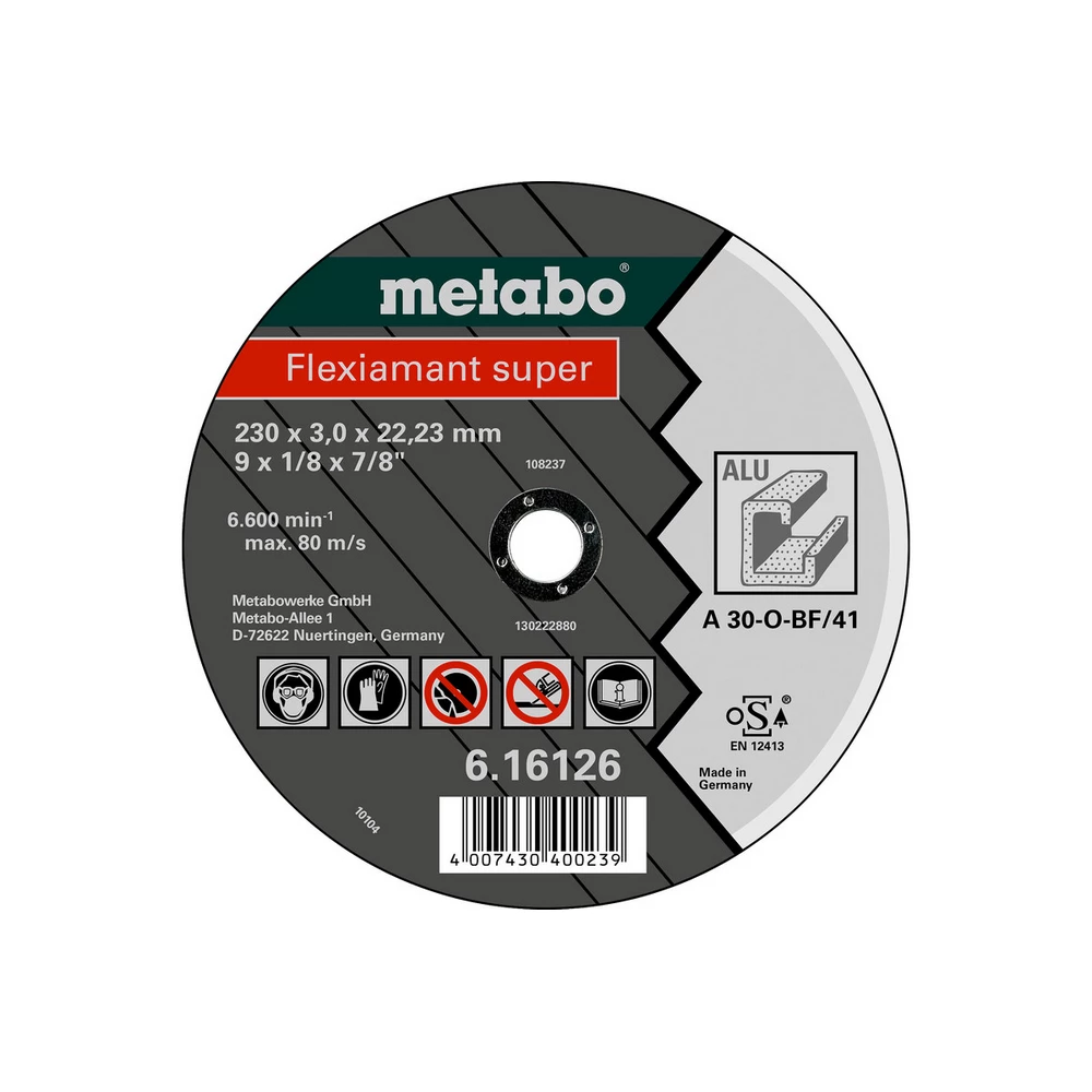 Metabo Flexiamant super 125x2,5x22,23 Alu, Trennscheibe, gerade Ausführung #616752000