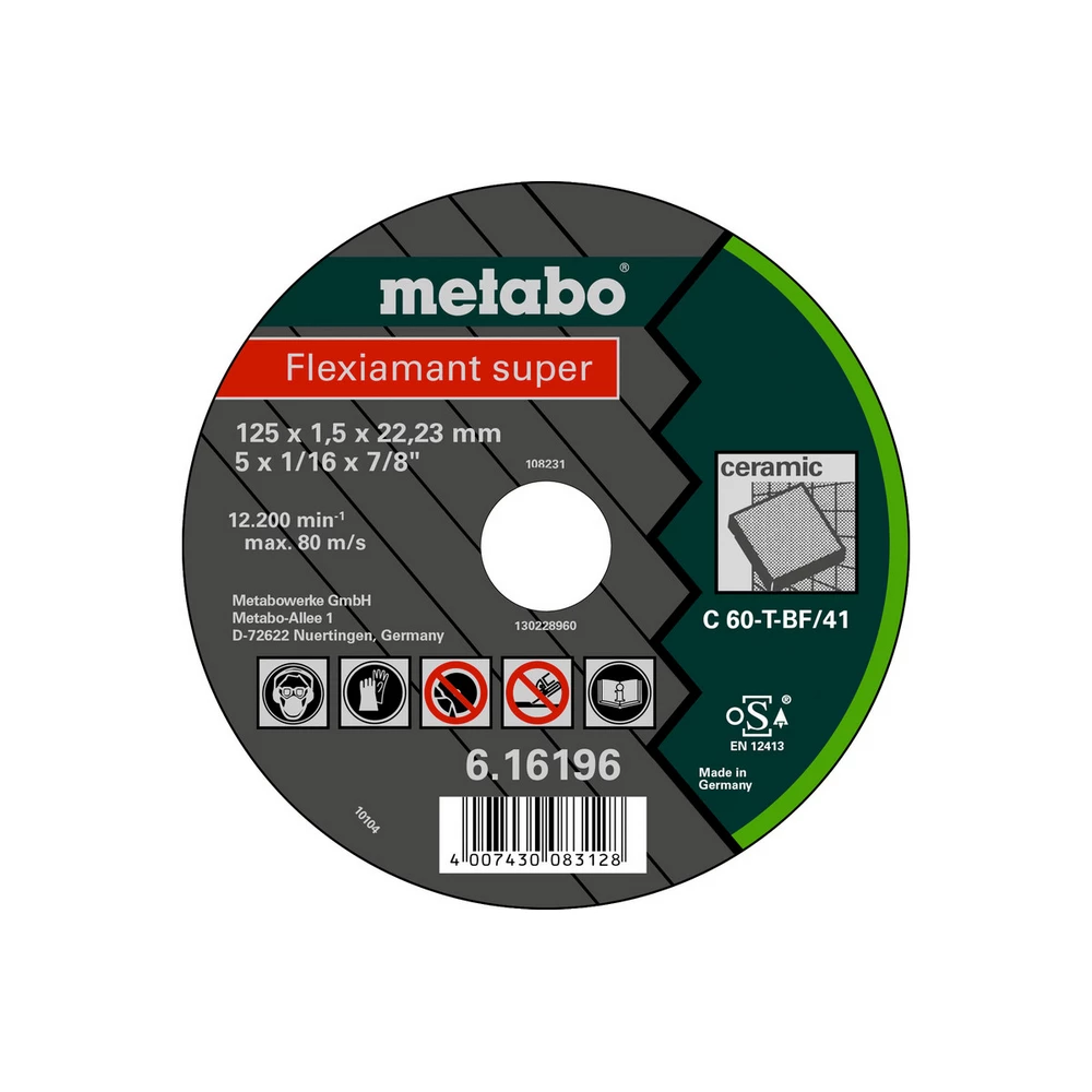 Metabo Flexiamant super 115x1,5x22,2 Keramik, Trennscheibe, gerade Ausführung #616195000