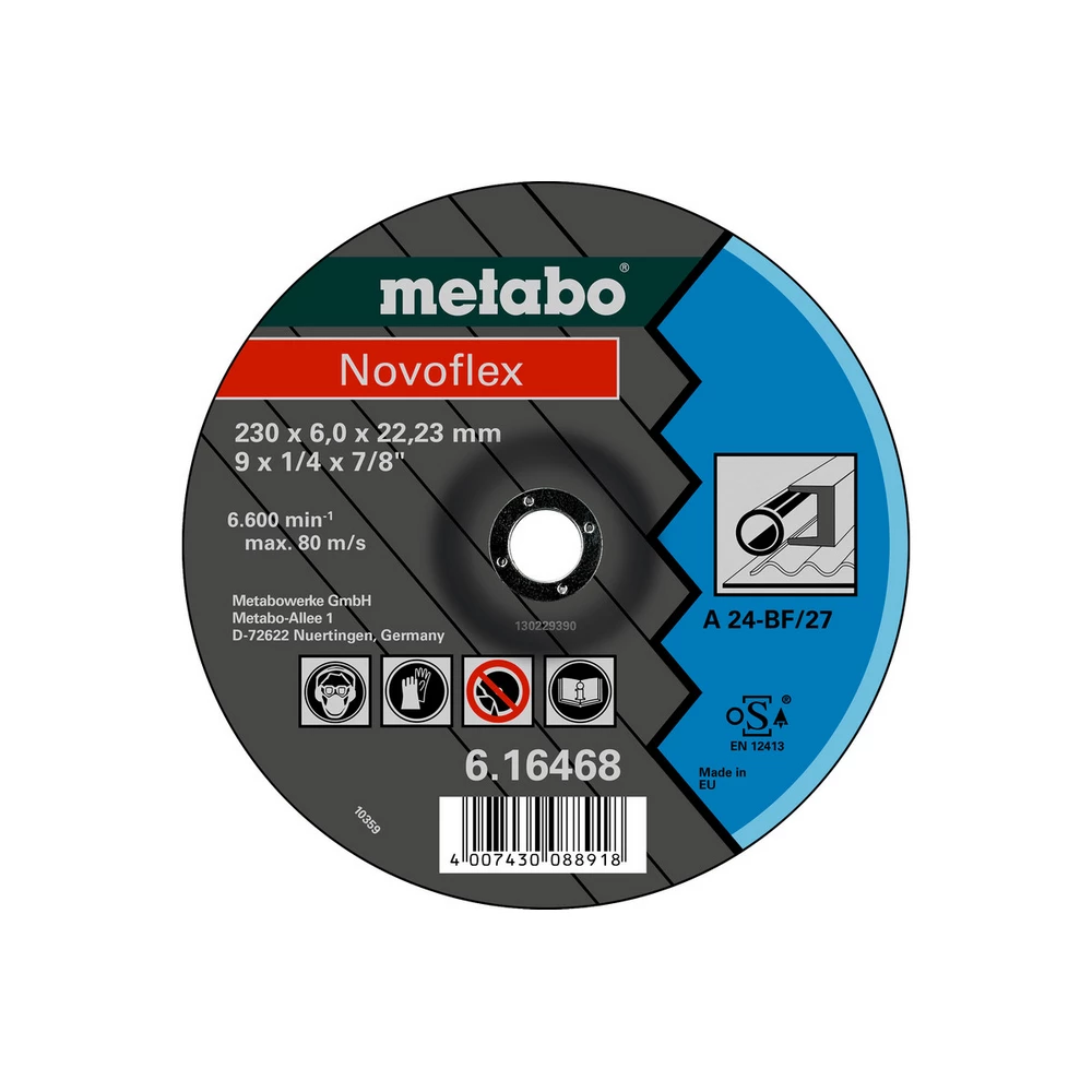 Metabo Novoflex 115x6,0x22,23 Stahl, Schruppscheibe, gekröpfte Ausführung #616460000