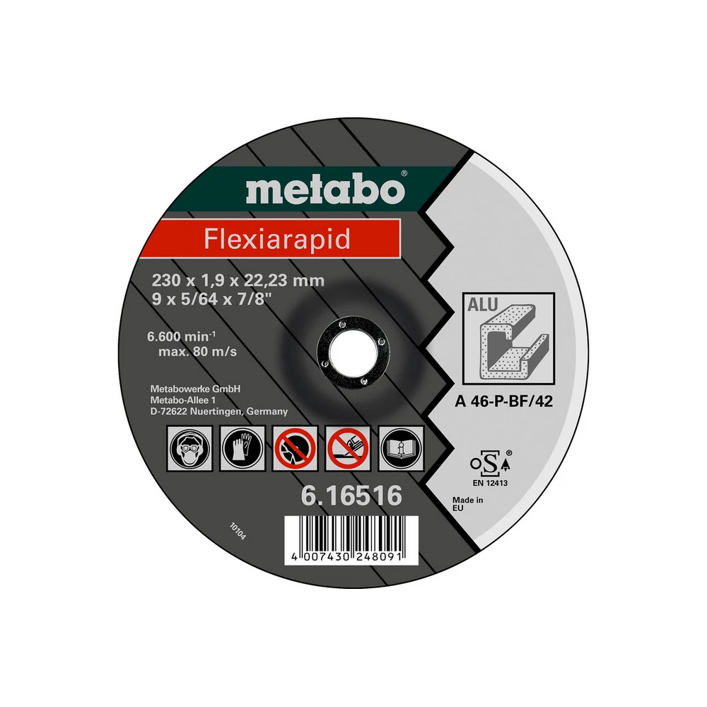 Metabo Flexiarapid 180 x 1,6 x 22,23 mm, Alu, Trennscheibe, Form 42 #616515000