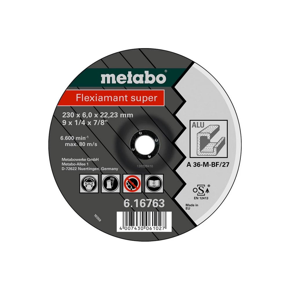 Metabo Flexiamant super 230x6,0x22,23 Alu, Schruppscheibe, gekröpfte Ausführung #616763000