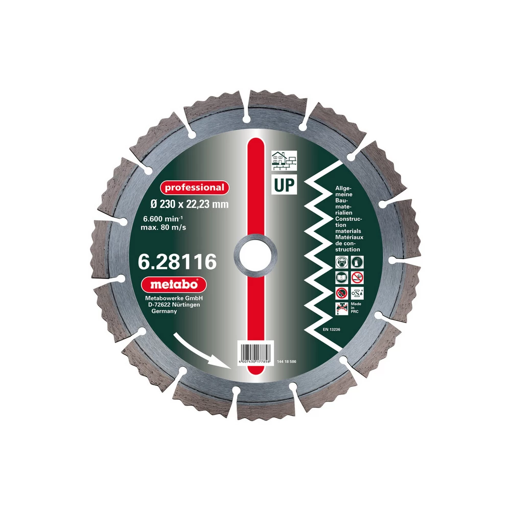 Metabo Diamant-Trennscheibe, 230 x 2,5 x 22,23 mm, professional, UP, Universal #628116000 