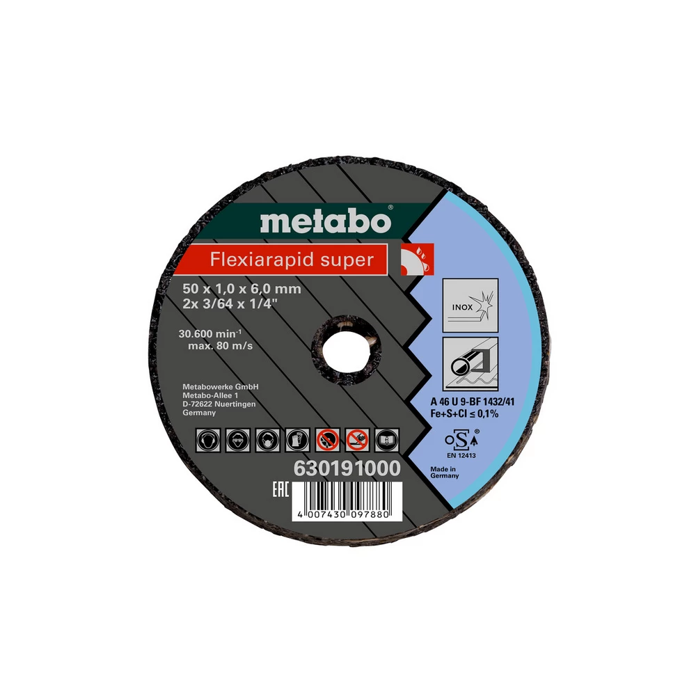 Metabo Kleintrennscheibe Flexiarapid Super 50x1,0x6,0 Inox #630191000